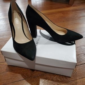 Nine West Black Suede Heels